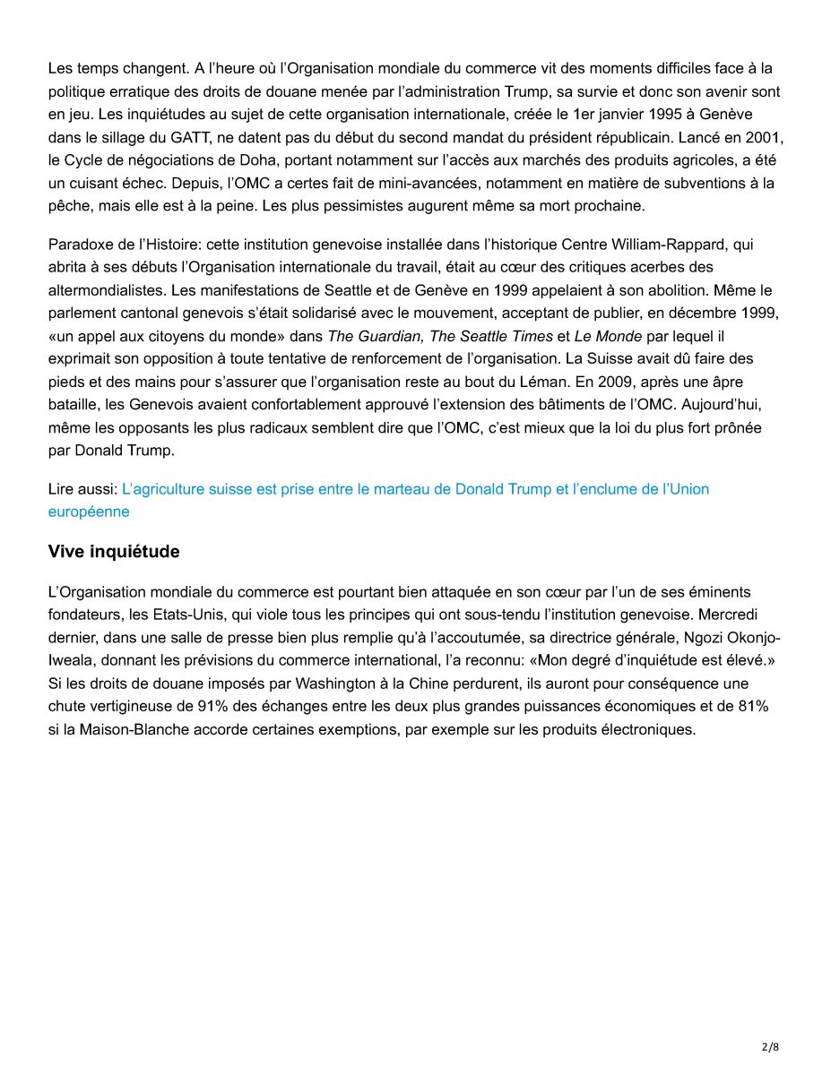 letemps.ch-Organisation-mondiale-du-commerce-quo-vadis 2